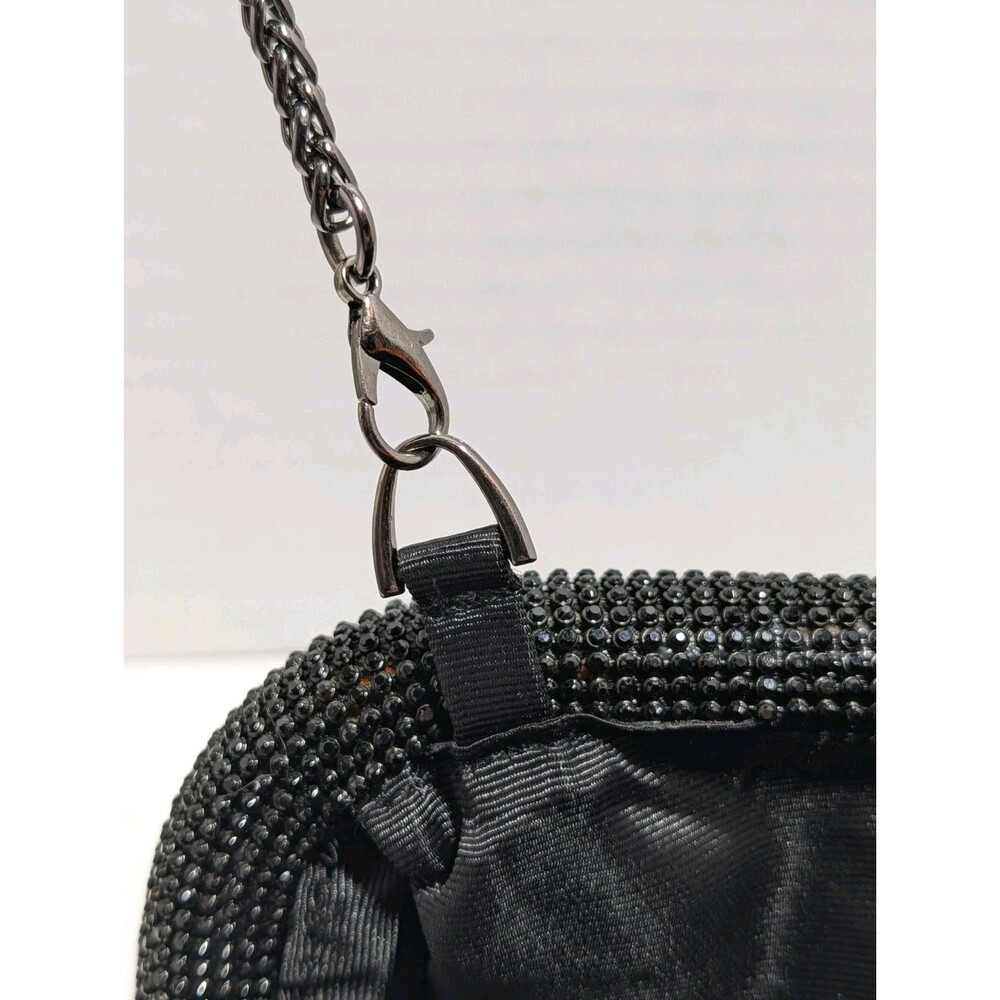 AQUA Irina Black Rhinestone Evening Clutch Crossbody Bag NWT Bloomingdale's New - Picture 12 of 15